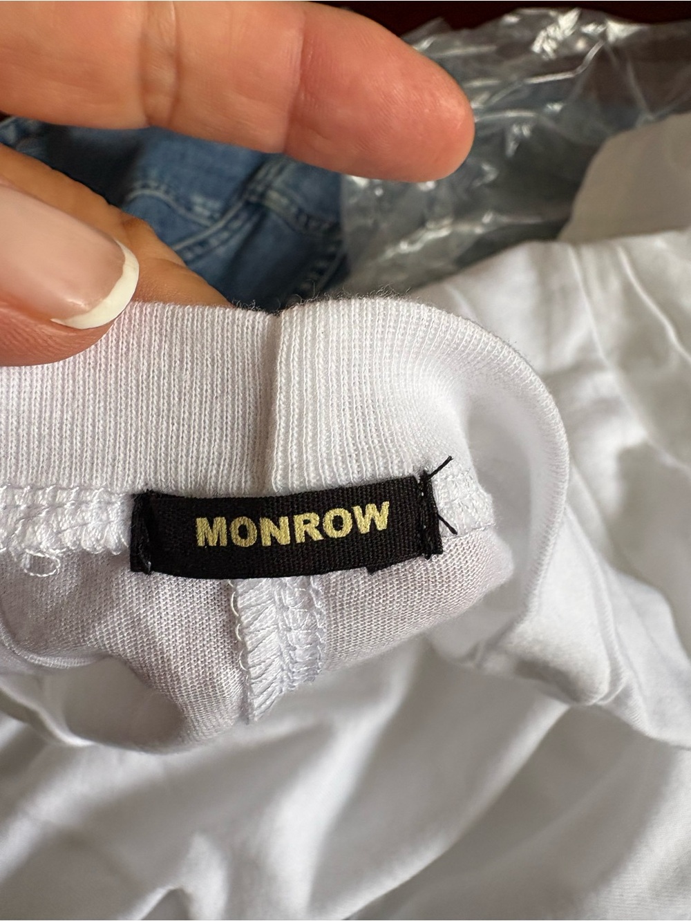 Monrow Kids White Leggings with Branded Waist Tag